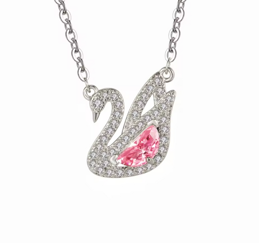 Korean Style Swan Pendant Necklace