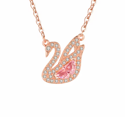 Korean Style Swan Pendant Necklace