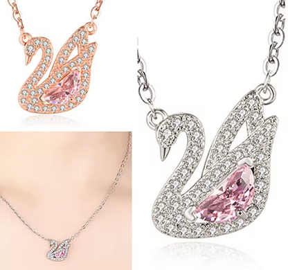 Korean Style Swan Pendant Necklace