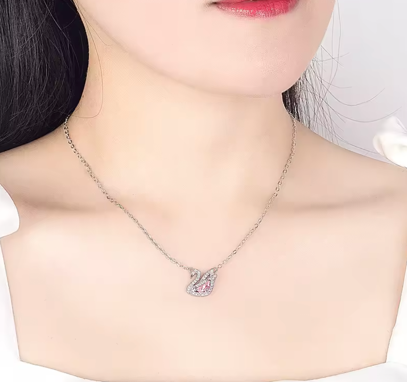 Korean Style Swan Pendant Necklace