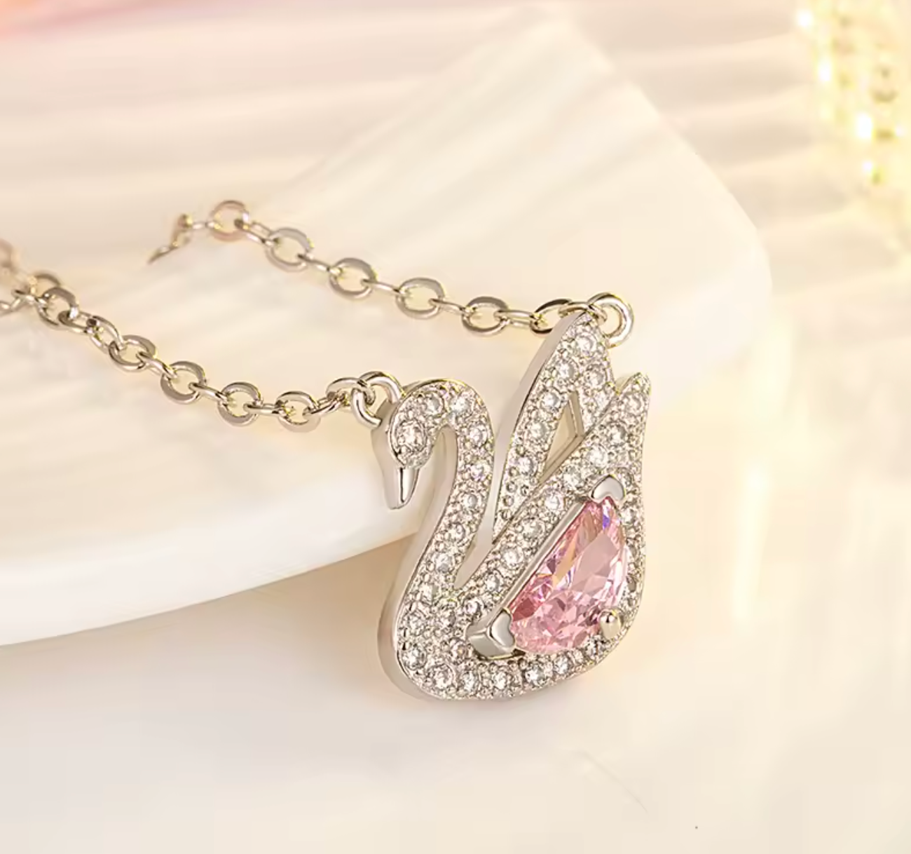 Korean Style Swan Pendant Necklace