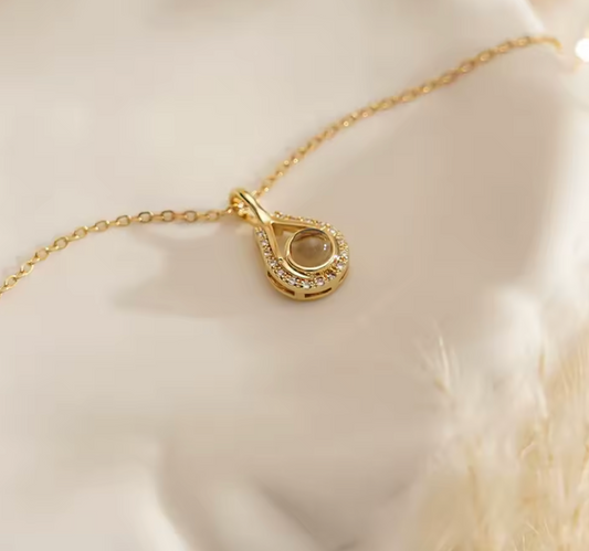 Custom Photo Projection Memorial Necklace