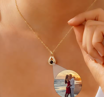 Custom Photo Projection Memorial Necklace