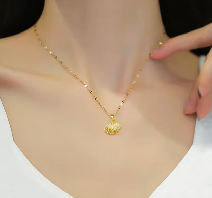 Openable Shell Pearl Necklace