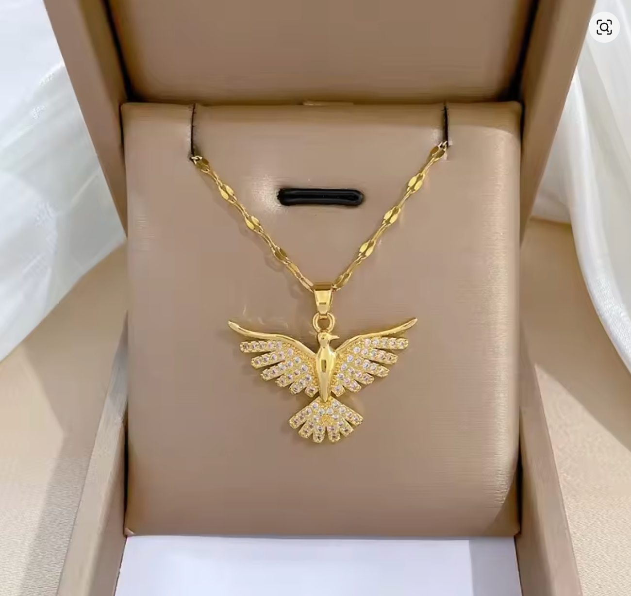 Stainless Steel Phoenix Eagle Pendant Necklace