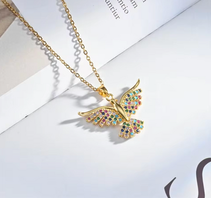 Stainless Steel Phoenix Eagle Pendant Necklace