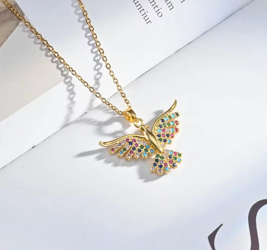 Stainless Steel Phoenix Eagle Pendant Necklace